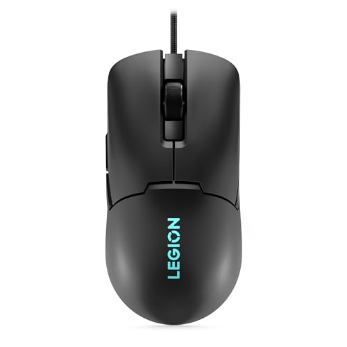 Lenovo Legion M300S Rgb Wired Gaming Mouse – 8,000 Dpi Adjustable Sensor, 6 Programmable Buttons & 20-Million Clicks Durability With Optimized Comfort (Black), Gy51H47350