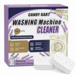 Candy Kart 12 Pcs Lavender Scented Washing Machine Deep Cleaner Descaler Tablets For All Front And Top Load Machines, With Descaling And Stain-Removing Power