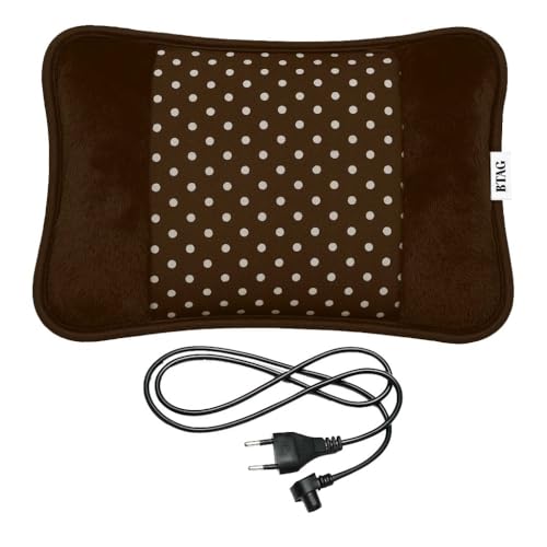 Btag Electric Heating Pad With Soft Polka Dot Cover Hot Water Bag For Pain Relief |Heating Bag Electric |Warm Bag For Pain Relief|Winter Heating Pad | Fast Heating |Colour Brown