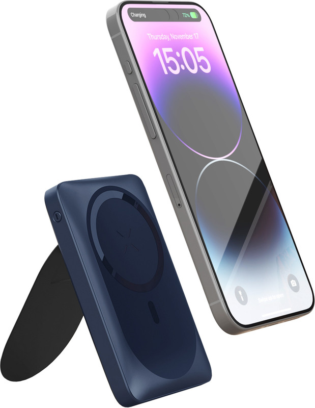 Urbn 10000 Mah 20 W Wired & Wireless With Magsafe Power Bank(Blue, Lithium Polymer, For Mobile)