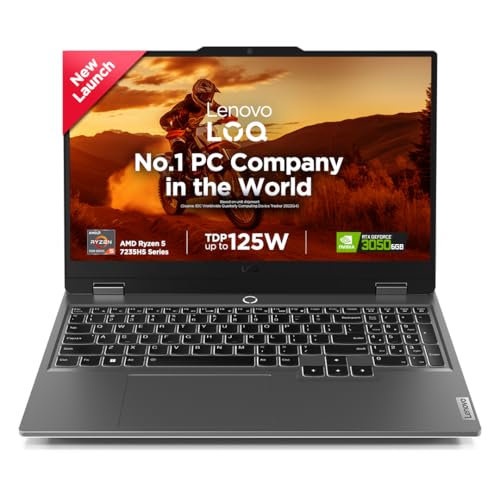 Lenovo Loq, Amd Ryzen 5 7235Hs, Nvidia Rtx 3050 6Gb, 24Gb Ram, 512Gb Ss Ssd, 15.6″(39.6Cm), Windows 11, Office Home 2024, Grey, 2.4Kg, 83Jc00Efin, 100% Srgb, 3 Mon. Game Pass Gaming Laptop