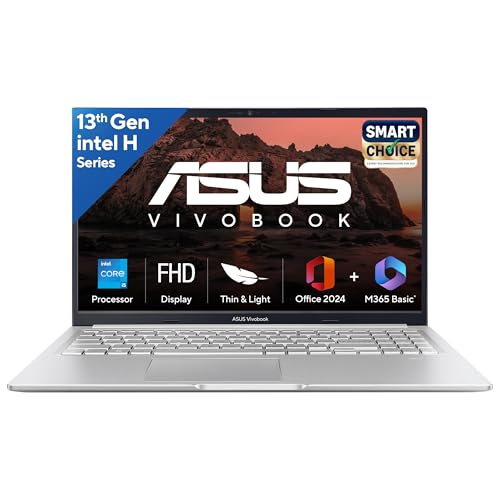 Asus Vivobook 15, Smartchoice,Intel Corei5 13Thgen 13420H, 16Gb Ram, 512Gb Ssd, Fhd 15.6″, Win11, Office Home’24, M365 Basic (1Year)*, Cool Silver, 1.70Kg, X1502Va-Bq835Ws, Intel Uhd Igpu, Laptop