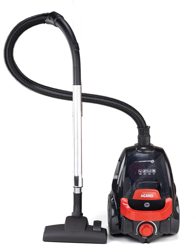 Agaro Icon Bagless Dry Vacuum Cleaner Up To 24 Kpa Variable Suction With Cyclonic Technology,(Black, Red)