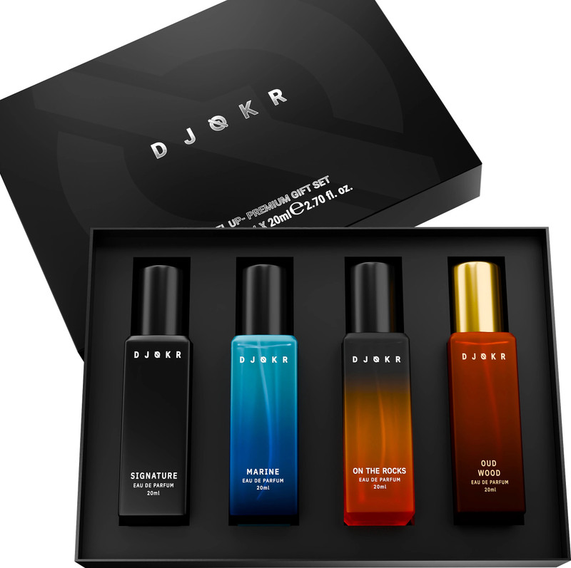 Djokr Perfume Gift Set Pack Of 4X20 Ml , Premium Luxury Long Lasting Fragrance Eau De Parfum  –  80 Ml(For Men)
