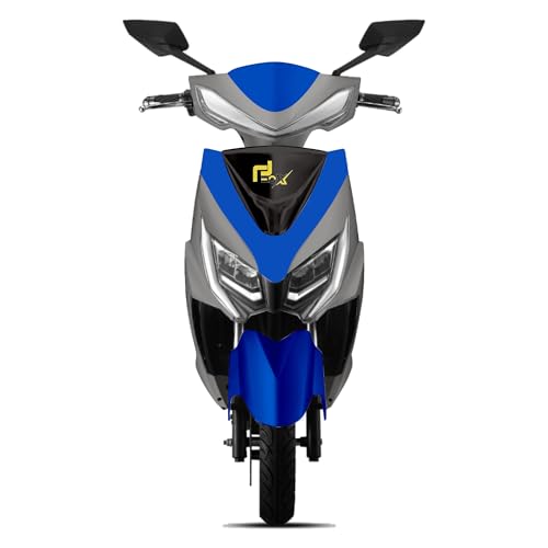 Eox E2 Low Speed Electric Scooter Non Rto With 60-80Km Range, Blue Portable Lithium Battery & Charger