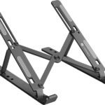 Portronics Por-421 My Buddy K Aluminium Desk Stand Laptop Stand With Adjustable Height Compatible With 26 – 35 Cm Laptops(Grey)