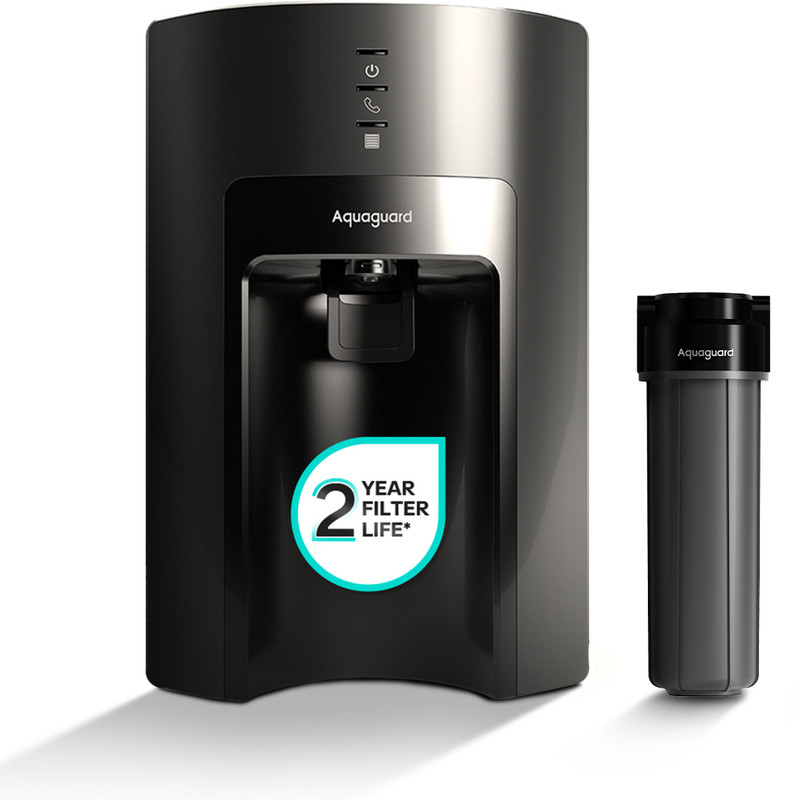 Aquaguard Sure Delight Aquasaver Rouvuf2X 6.2 L Ro + Uv + Uf + Minerals Water Purifier 2-Year Filter Life | With Mega Sediment Filter | 2 Free Cleaning Service | 60% Higher Water Recovery | 9-Stage Purification(Dark Black)
