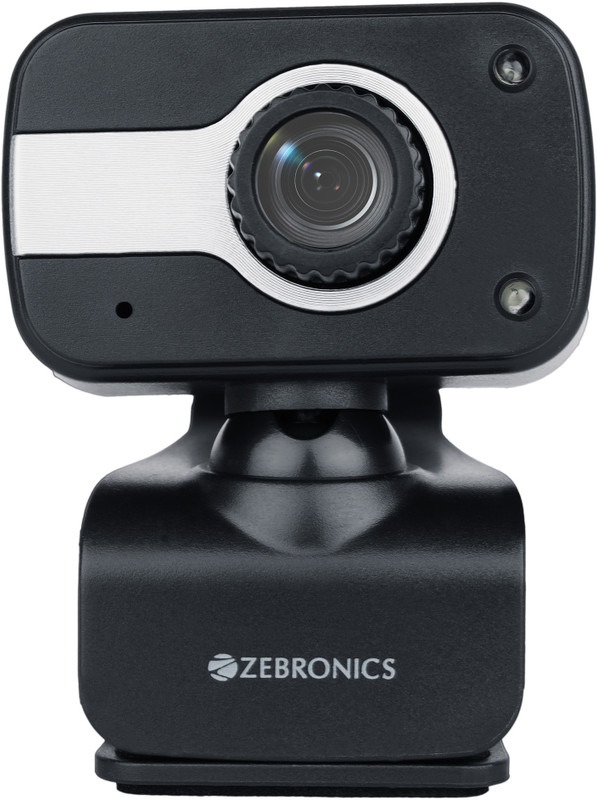 Zebronics Crystal Clear 0.3  Webcam With Built-In Microphone With Night Vision Usb Connectivity(Black)