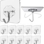 Shalvi Adhesive Hooks For Wall, Sticky Wall Hook For Hangers,Bathroom Hangings Hook 50(Pack Of 50)