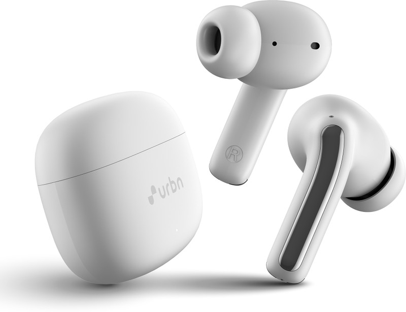 Urbn Enc In Earbuds Quad Mic, 50H Playtime, Type C Bluetooth(White, True Wireless)