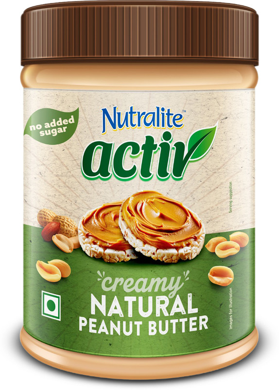 Nutralite Activ Peanut Butter, Plant Based Protein Source, Natural Creamy(1 Kg)
