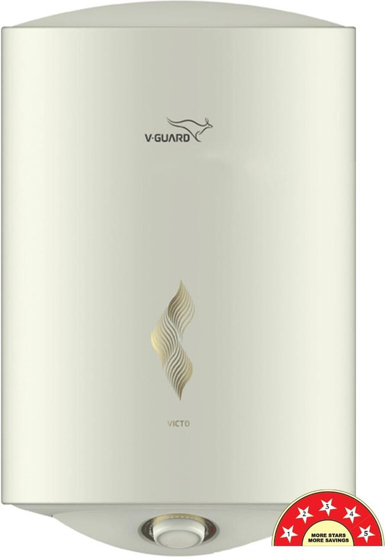 V-Guard Victo 15 Litre, 5 Star 15 L Storage Water Geyser With Flexi Pipes(White)