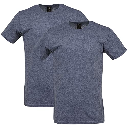 Gildan Pack Of 2 Softstyle Midweight Adult T-Shirt Dark Heather M