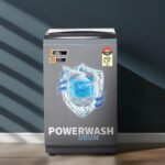 Sharp 7.5 Kg Fully Automatic Top Load Washing Machine With Toughened Glass I Japan Quality I Hot & Cold Water Dual Inlet, Soft Close, Add Laundry I 10 Wash Mode I Ss Pulsator I Es-T75N-Gy I Inox Grey