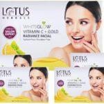 Lotus Herbals Whiteglow Vitamin C + Gold Radiance Facial Kit(4 In 1) (57 G × 4)(228 G)