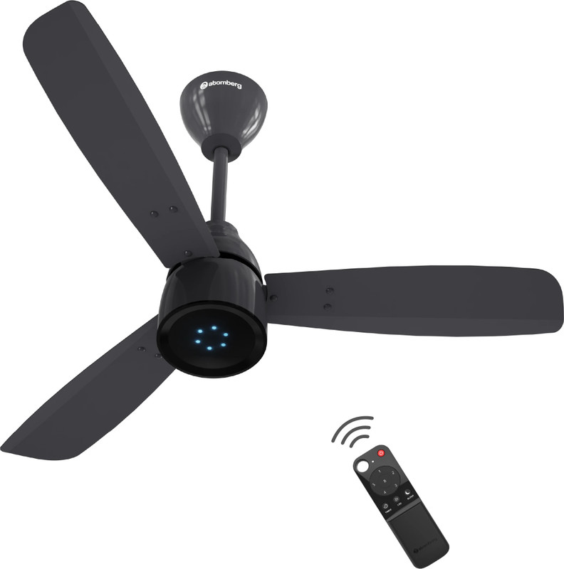 Atomberg Renesa Prime Remote|High Air Delivery|Led Speed Indicator|Low Noise|Sleek Design With 3 Year Warranty Bldc Motor With Remote 900 Mm Ceiling Fan(5 Star | Pebble Grey | Pack Of 1)