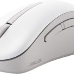 Asus Md102 Silent Mouse Wireless Ambidextrous Optical Mouse 1600 Dpi, 100% Ptfe Feet, Dual Mode Connectivity, 5 Buttons  With Bluetooth(2.4Ghz Wireless, Bluetooth, White)