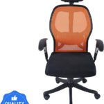 Flipkart Perfect Homes Sango X Fabric Office Arm Chair(Orange, Diy(Do-It-Yourself))