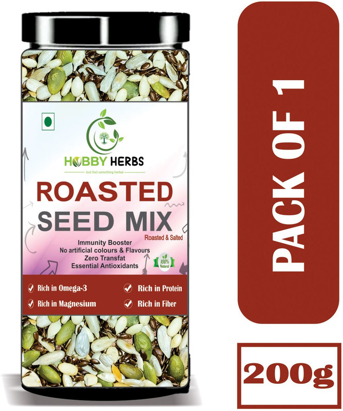 Hobby Herbs Roasted Seed Mix |Breakfast Seed Mix | Rich In Protein Mixed Seeds(200 G)