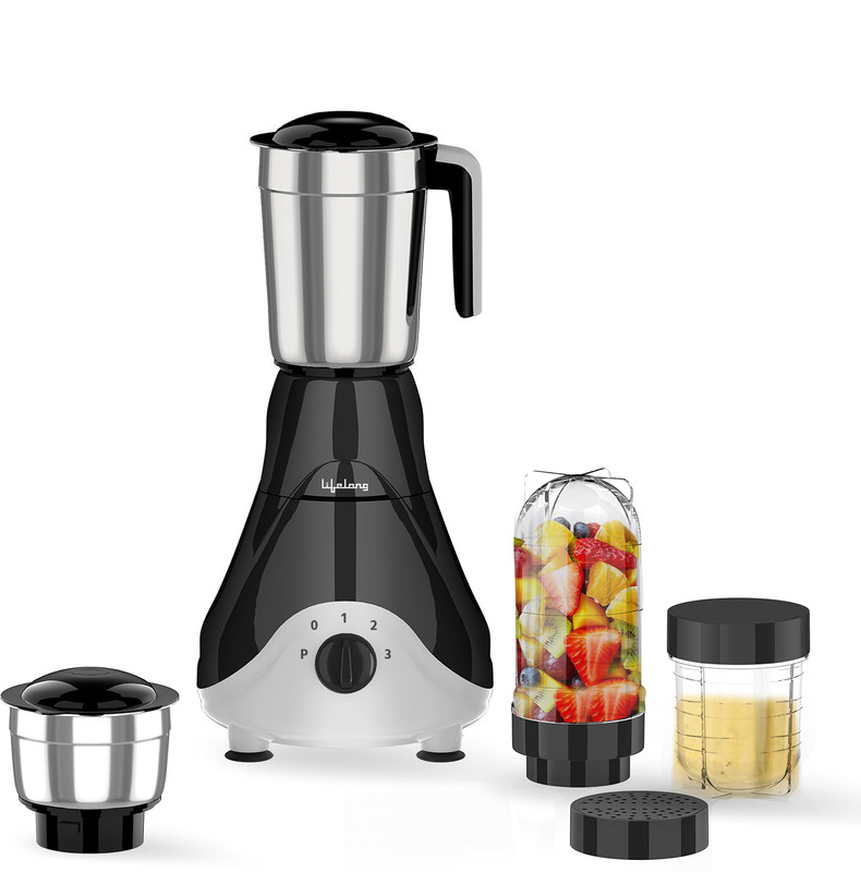 Lifelong Llmg39 500 W Mixer Grinder(Llmg39 | 4 Jars | Black)