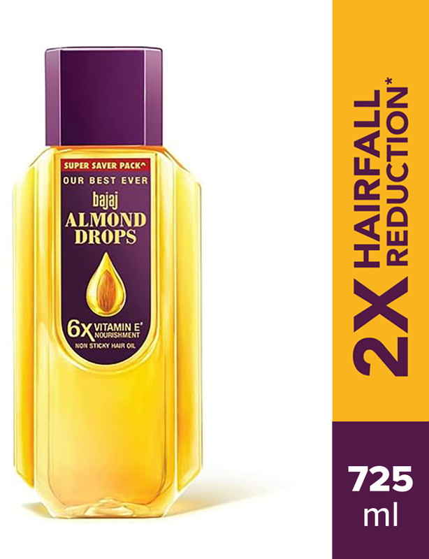 Bajaj Almond Drops With 6X Vitamin E Nourishment For 2X Hairfall Reduction Hair Oil(725 Ml)