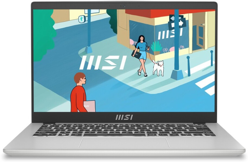 Msi Modern 14 C13M Intel Core I3 13Th Gen 1315U – (8 Gb/512 Gb Ssd/Windows 11 Home) Modern 14 C13M-115In Thin And Light Laptop(14 Inch, Urban Silver, 1.4 Kg, With Ms Office)