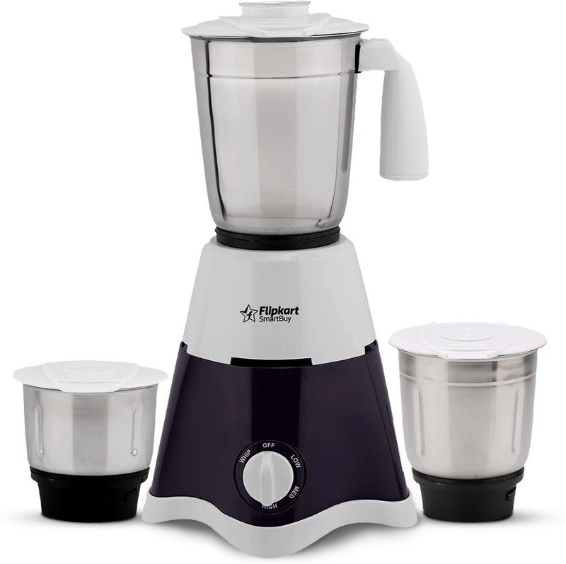 Flipkart Smartbuy Powerchef Premium 500 W Mixer Grinder(Fksbmg50Aidhnbw / Fksbmg500Aidhnbw | 3 Jars | With 1 Year Extended Warranty | White, Navy Blue)