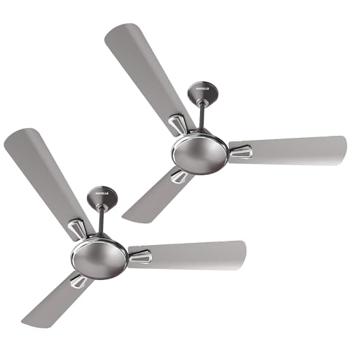 Havells 1200Mm Festiva Es Ceiling Fan | Premium Finish, Decorative Fan, Elegant Looks, High Air Delivery, Energy Saving, 100% Pure Copper Motor | 2 Year Warranty | (Pack Of 2, Mist)