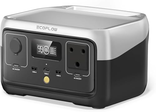 Ef Ecoflow 500W Portable Power Station River 2, 256Wh Lifepo4 Battery, 10 Year Life, 0% – 100% Charge In 60 Mins, 230V – 50Hz Za Version, Power 6 Appliances At Once, For Outdoor Use & Home Backup
