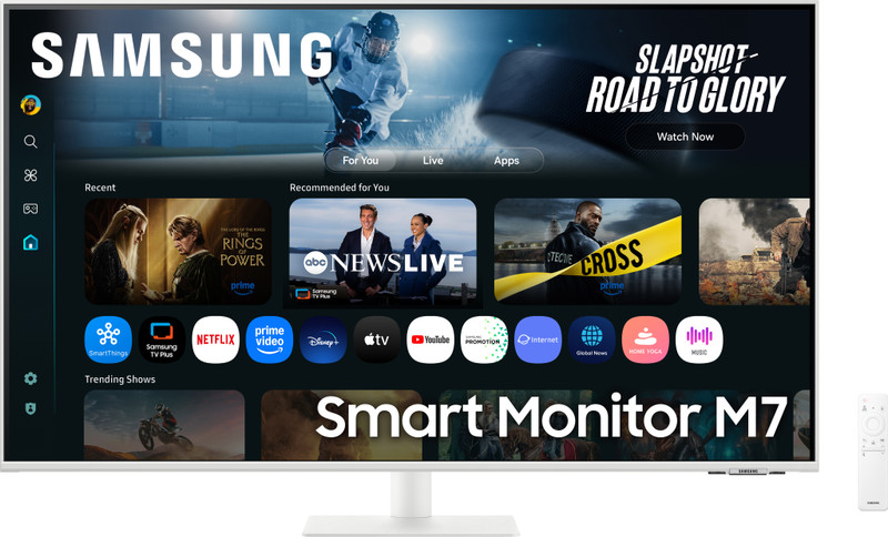 Samsung M7 Series 109.22 Cm (43 Inch) 4K Ultra Hd Led Backlit Va Panel With In-Built Speaker, Smart Tv Apps, Airplay, Wi-Fi, Bluetooth, Usb, Usb-C, Wireless Display, Vision Ai Smart Monitor (Ls43Fm701Uwxxl)(Response Time: 4 Ms, 60 Hz Refresh Rate)