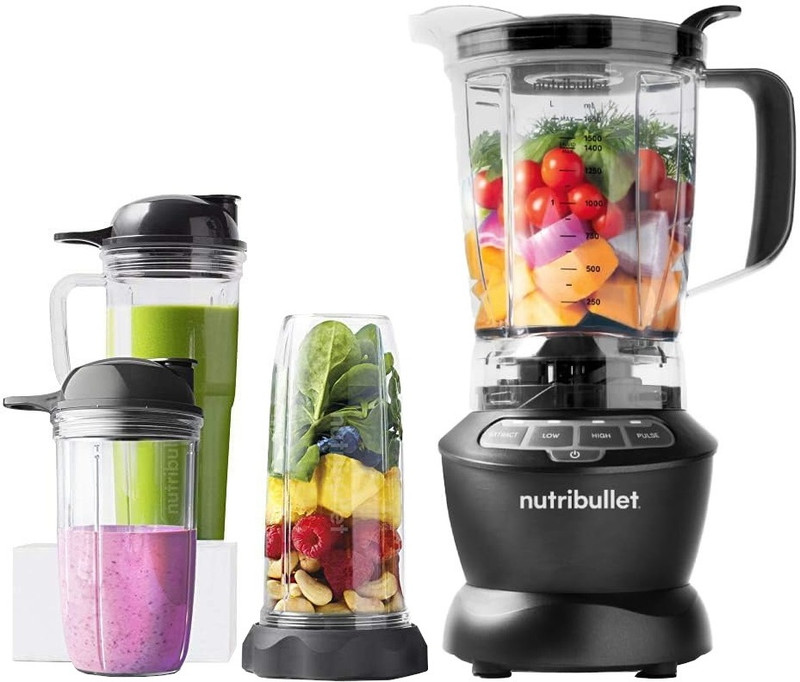 Nutribullet Combo 1200 W Juicer Mixer Grinder(Nbc-1209Dg | 4 Jars | Dark Grey)