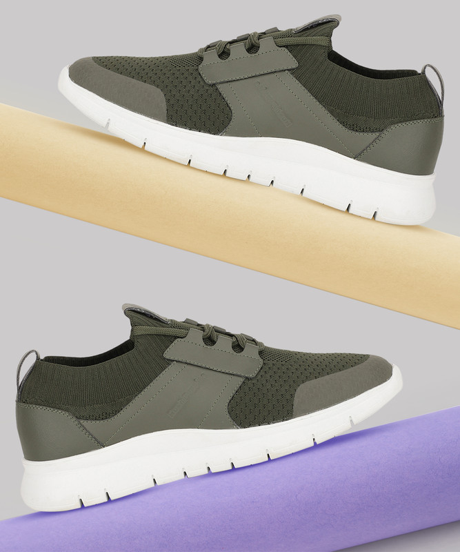 Hush Puppies Casuals For Men(Olive , 8)