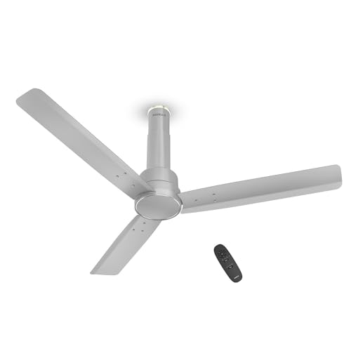 Havells 1200Mm Elio Bldc Ceiling Fan | Remote Controlled, High Air Delivery Fan | 5 Star Rated, Upto 60% Energy Saving, 2+1* Year Warranty | (Pack Of 1, Grey)