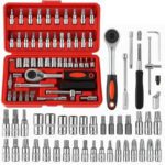 Deagan 46Pcs Sockets Extension Bars,Mechanic Tool Kits For Household Repair Socket Set Socket Set(Pack Of 46)