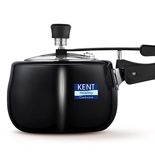 Kent Hard Anodised Cooker With Ss Inner Lid | 3 Litre | Suitable For Induction | 5 Years Brand Warranty | Black
