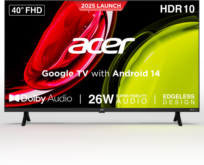 Acer 100.3 Cm (40 Inch) Full Hd Led Smart Google Tv 2025 Edition(Ar40Fdggu2841Bd)