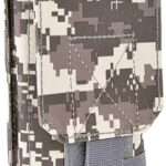 Army Camo Molle Mobile Phone Pouch | Tactical Belt Holster Cover Case With Secure Strap & Hook‑Loop Back – Fits Smartphones On Waist, Backpack & Gear | Rugged Camouflage (Army Acu)