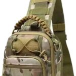 Tactical Men’S Sling Bag – Compact Shoulder Pack, Crossbody Chest Travel Daypack For Hiking, Cycling, Outdoor, Military Use (Acu)