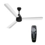 Crompton Energion Hyperjet 1200Mm Bldc Ceiling Fan | Point Anywhere Remote Control | Bee 5 Star Rated Energy Efficient | Superior Air Delivery | Anti-Rust | 2 Year Manufacturer Warranty | White Black