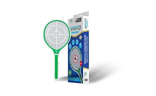 Pci Experto Anti Mosquito Bat | 1200 Mah Rechargeable Lithium-Ion Battery | 90 Days Standby | Led Light | Made In India | Used By Professionals | Electric Insect Killer Racket