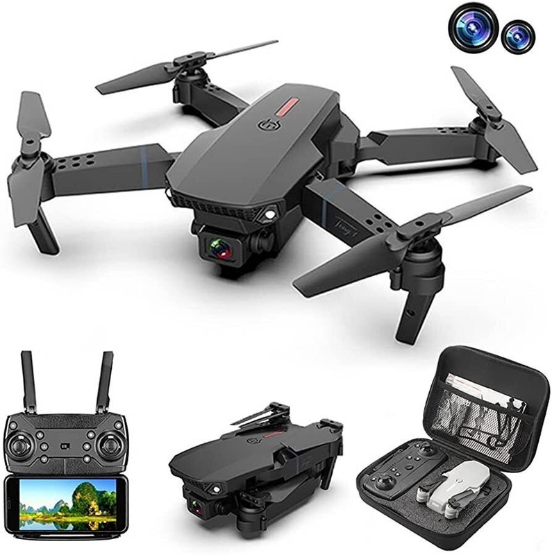Swa Mi Ritu Enterprises E88 Drone 4K Hd Camera 1080P 360 Degree Flip Functionality1 Drone