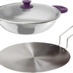 Lifelong Lltpc4 Combo Kadhai (22 Cm), Roti Tawa Induction Bottom Cookware Set(Triply, 2 – Piece)