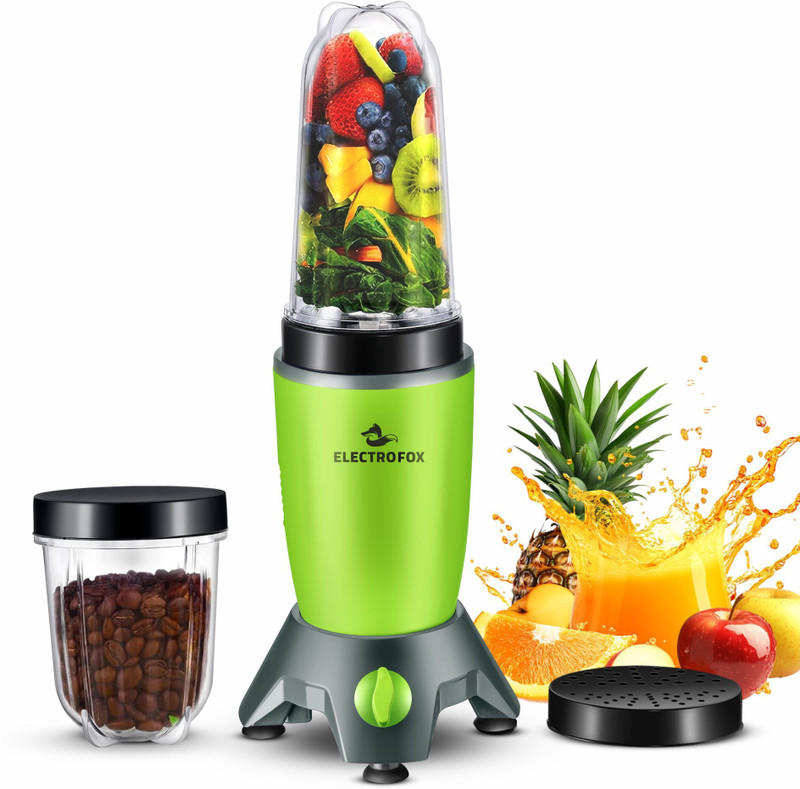 Electrofox Bullet Mixer Grinder Nutri Blender For Smoothie And Shakes 650 W Juicer Mixer Grinder(Green Nutricore X2 | 2 Jars | Electric Green)