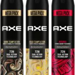 Axe Gold Temptation, Dark Temptation And Intense Deodorant Spray  –  For Men(645 Ml, Pack Of 3)