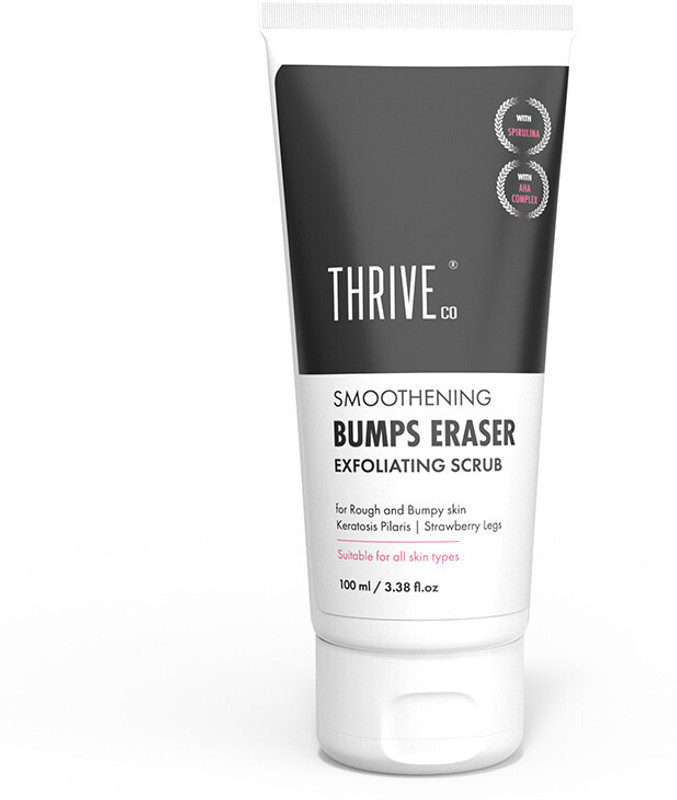 Thriveco Bump Eraser Scrub | Exfoliates Bumpy Skin & Strawberry Legs | Ahas & Spirulina | Scrub(100 Ml)