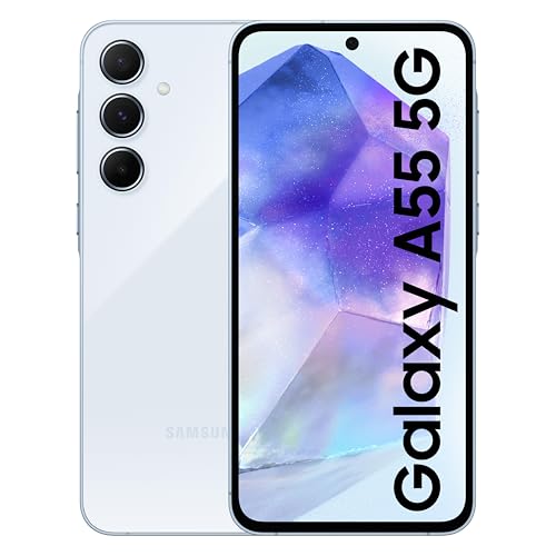 Samsung Galaxy A55 5G (Awesome Iceblue, 8Gb Ram, 128Gb Storage) | Ai | Metal Frame | 50 Mp Main Camera (Ois) | Super Hdr Video| Nightography | Ip67 | Corning Gorilla Glass Victus+ | Samoled Display