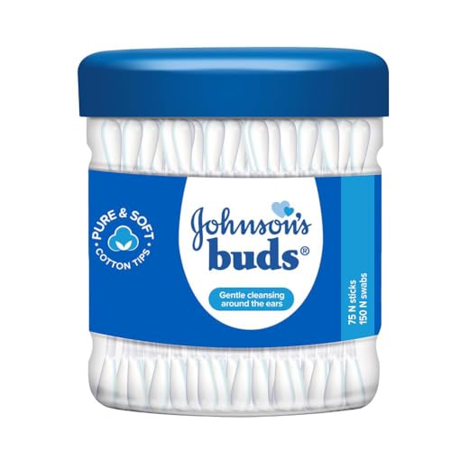 Johnson’S Johnson Buds Gentle, 150 Swabs (White, 75 Count)