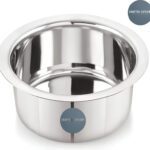Craftedcutlery Stainless Steel Tope | Bhagola | Patila | Heavy Bottom Tope 2 L Capacity 20 Cm Diameter(Stainless Steel, Induction Bottom)