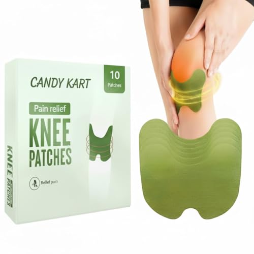 Candy Kart Herbal Knee Pain Relief Patches,Inflammation Patch Sticker Instant Relief From Pain Glucocare Joint Pain Relief Products Natural Wormwood Extract Patch (Pack- 10 Patches)