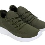 Lee Cooper Lc4168L Men’S Lightweight Leather Lace-Up Sports Shoes | Super Flexible, Breathable & Comfortable For Running, Walking & Everyday Wear_40Eu_6Uk Olive